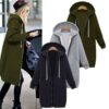 Langärmliger Winterpullover mit Kapuze für Damen