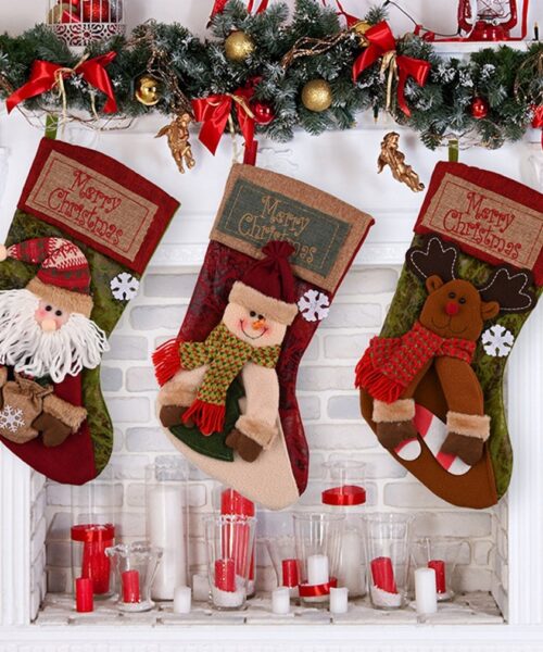 Weihnachtsstrumpfsocken Schneemann Weihnachtsmann Elch