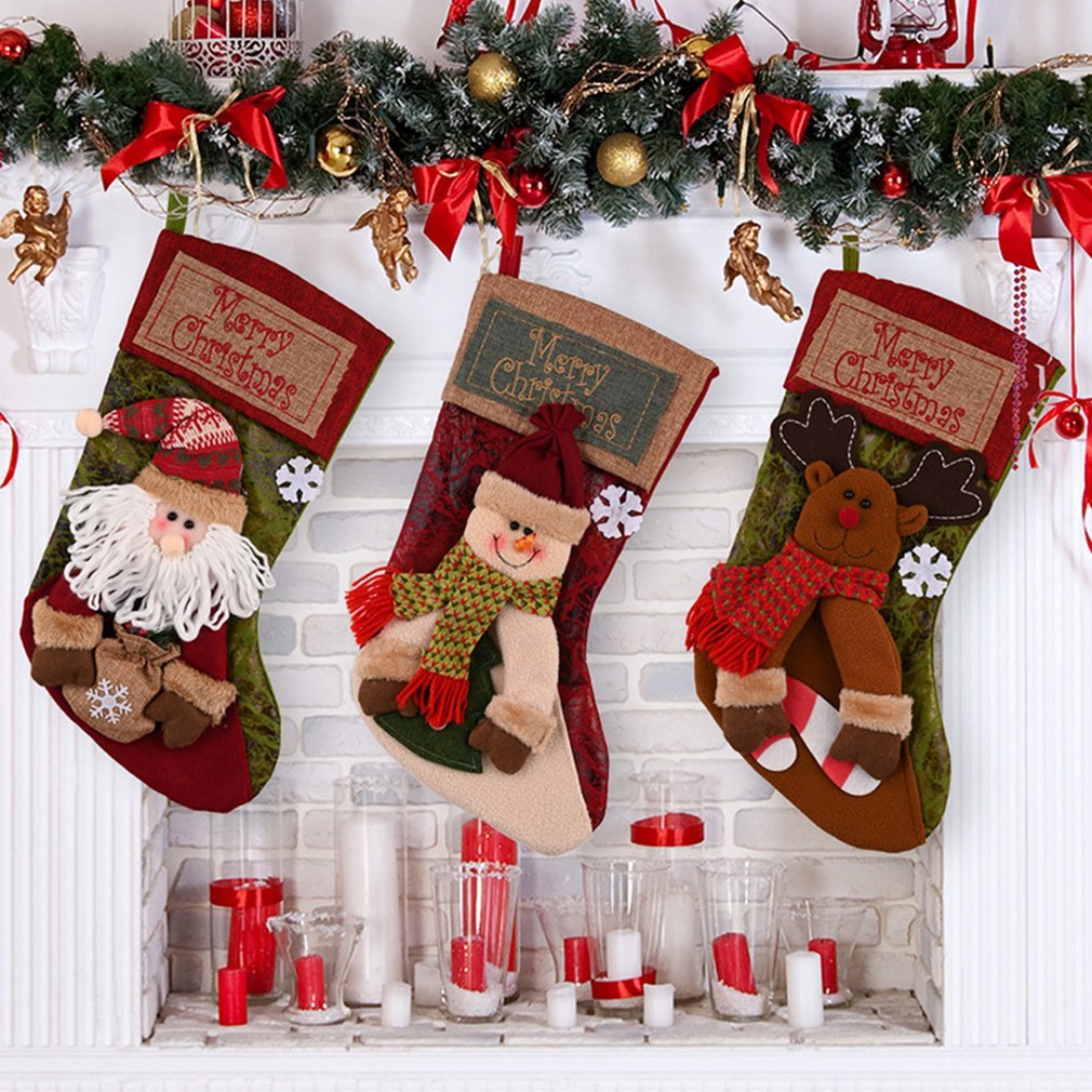 Weihnachtsstrumpfsocken Schneemann Weihnachtsmann Elch