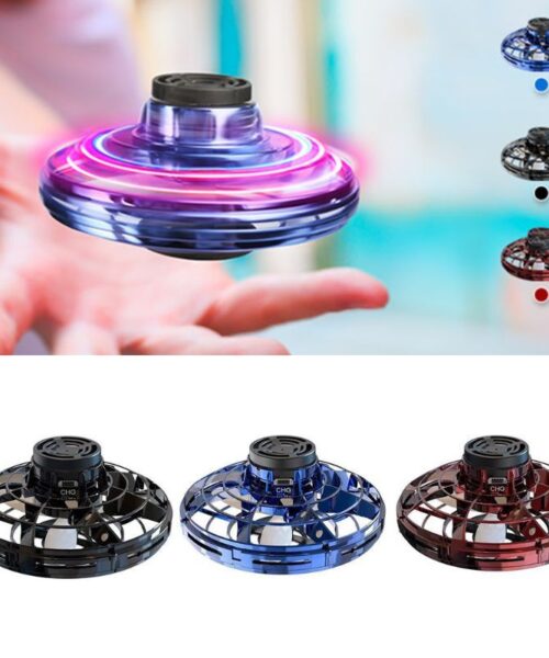 Mini LED UFO Spinner Drohne Spielzeug Flying Gyro für Kinder