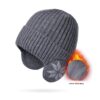 Herren-Thermo-Wintermütze aus Wolle mit Fleece-Futter