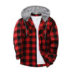Herrenmode-Persönlichkeits-Plaid-Kapuzenhemd