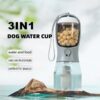 Hundewasserbecher Trinkfutter Müllbeutel Drei-in-Eins