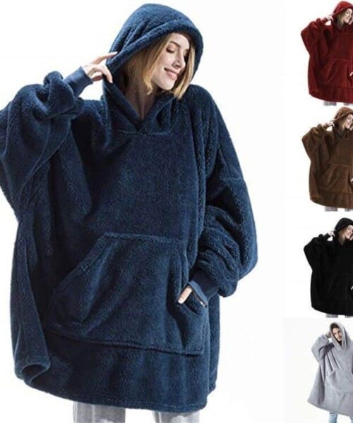 Kapuzenpullover mit großer Tasche