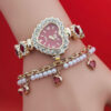 Diamant-Herz-Armbanduhr-Set