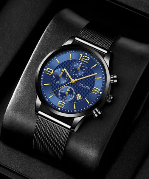 Quarz-Herrenuhr mit Mesh-Armband