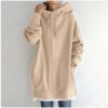 Damen-Hoodie-Sweatshirt mit durchgehendem Reißverschluss