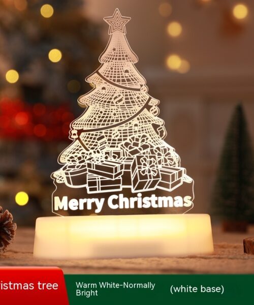 Weihnachtsdekoration 3D-Lampe Acryl-LED-Nachtlichter