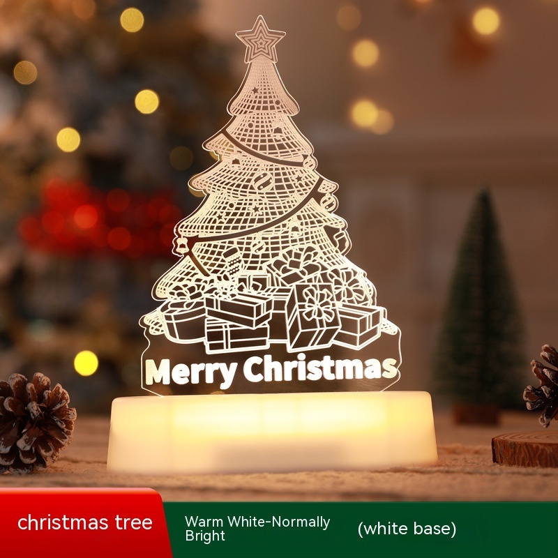 Weihnachtsdekoration 3D-Lampe Acryl-LED-Nachtlichter