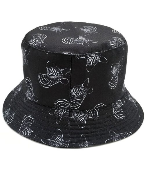 Neue Art weiblicher Frühlings- und Sommerhut mit Zebrakopf-Druck-Fischerhut