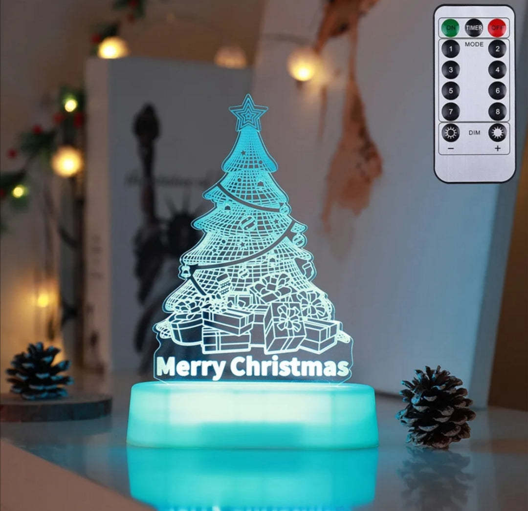 Weihnachtsdekoration 3D-Lampe Acryl-LED-Nachtlichter
