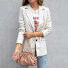 Langarm-Pu-Cardigan-Mantel mit Knöpfen für Damen