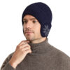 Herren-Thermo-Wintermütze aus Wolle mit Fleece-Futter