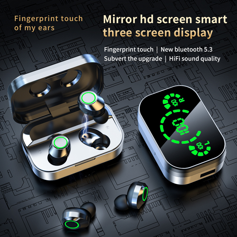 Kabelloses Bluetooth-Headset mit Smart Display und Licht