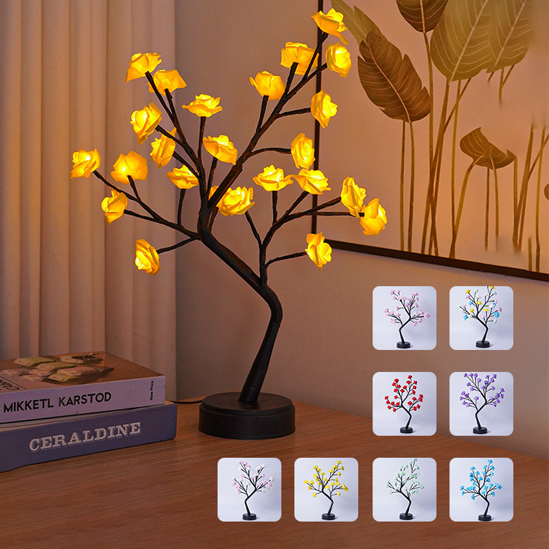 Blumenbaum-Tischlampe