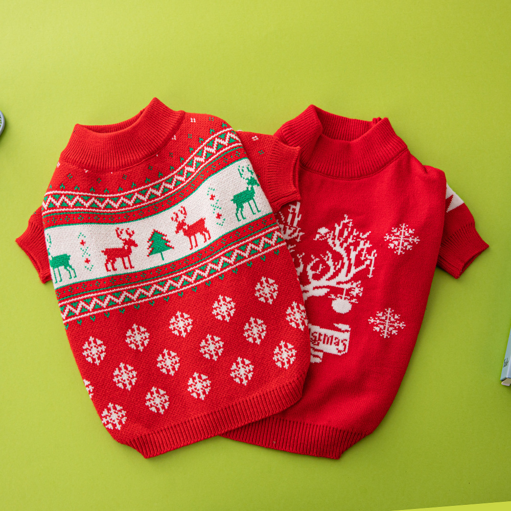 Weihnachtsbaum-Elch-Weihnachtshundepullover