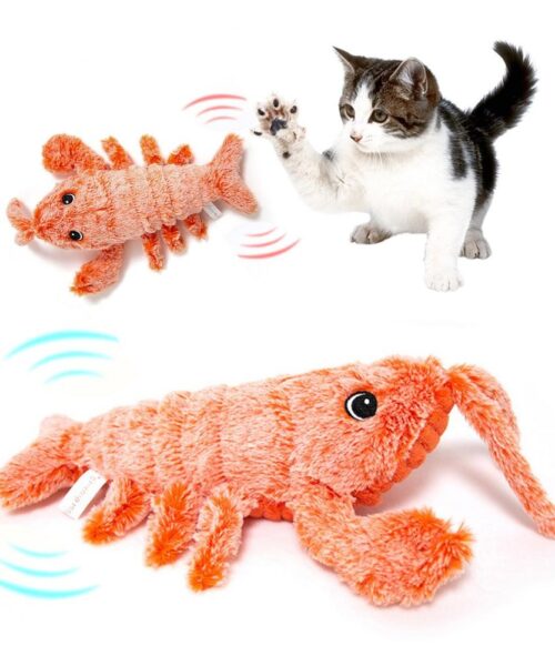 Pet Toys Elektrische springende Garnelen USB-Aufladung