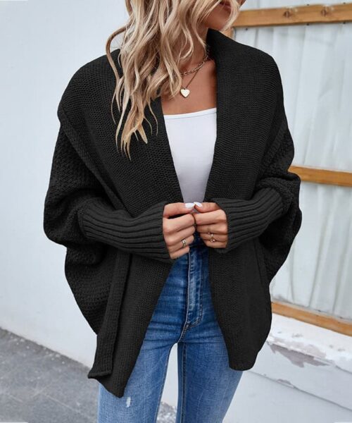 Neuer lockerer Strickpullover