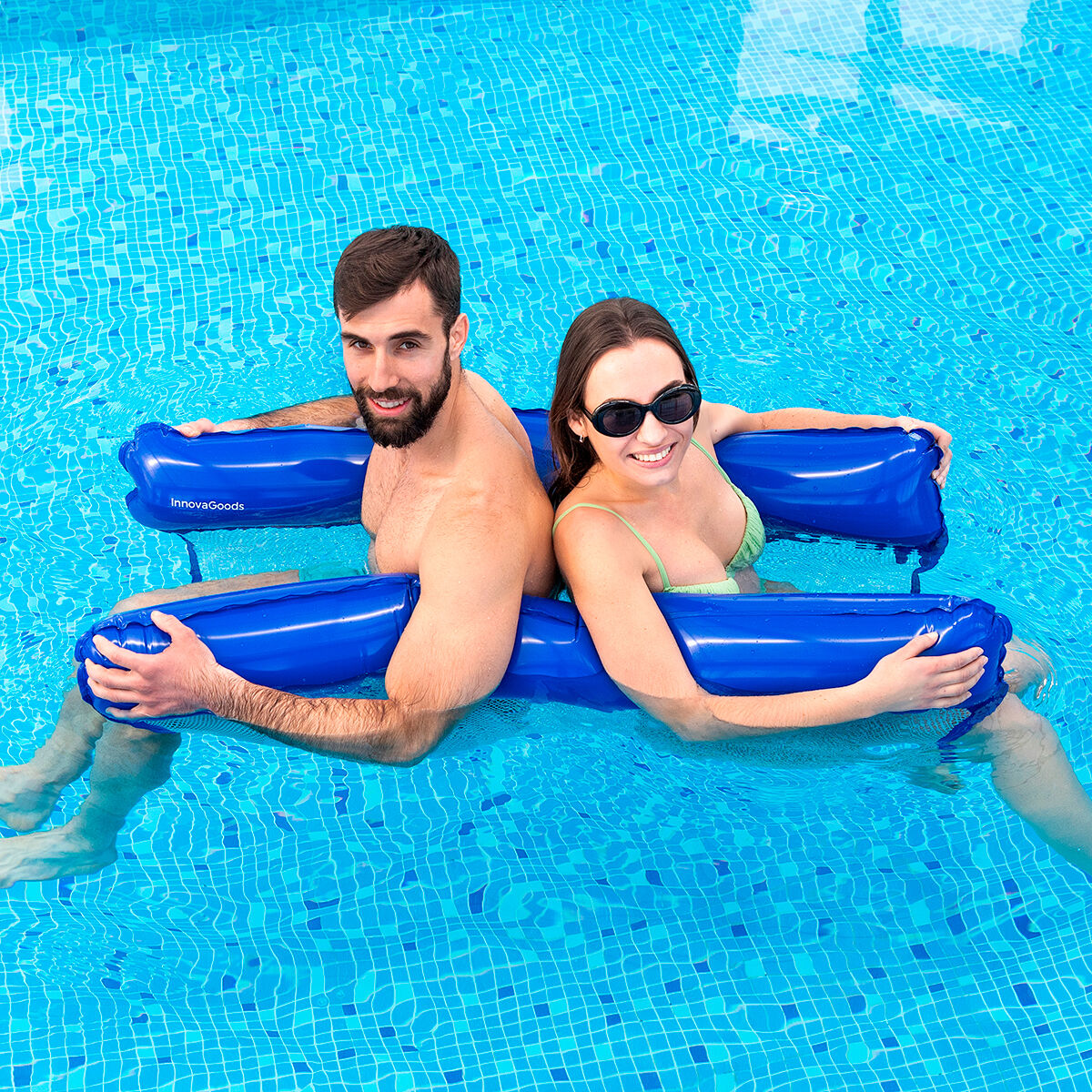 Doppelte schwimmende Wasserhängematte für Schwimmbad Twolok InnovaGoods