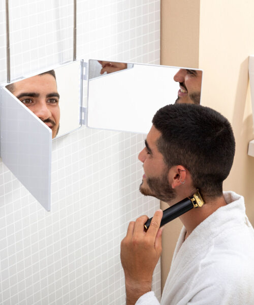 Badezimmerspiegel mit LED-Licht und 360°-Sicht SelfKut InnovaGoods