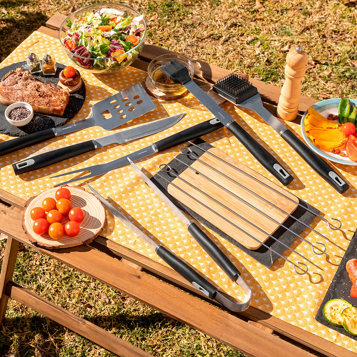Grillbesteck-Set mit Koffer BBSet InnovaGoods 12-teilig
