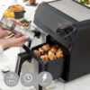 Luftfritteuse InnovaGoods Fryinn Double 8000 Schwarz 3400 W 8 L Edelstahl