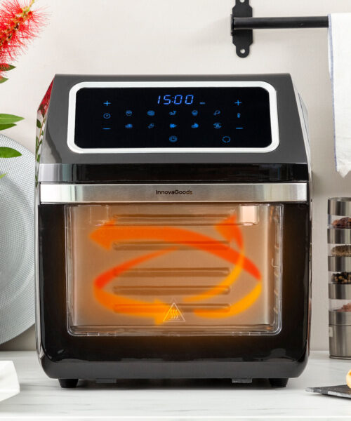 Luftfritteuse InnovaGoods Fryinn Pro Max 12000 Schwarz 1800 W 12 L Edelstahl