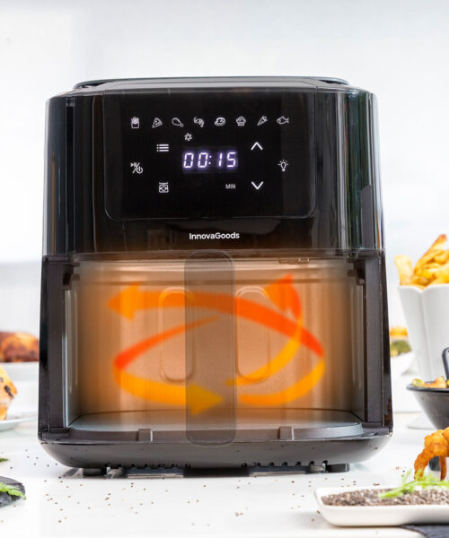 Heißluftfritteuse mit Waage InnovaGoods Fryinn Balance 5000 Schwarz 1500 W 5 L Edelstahl