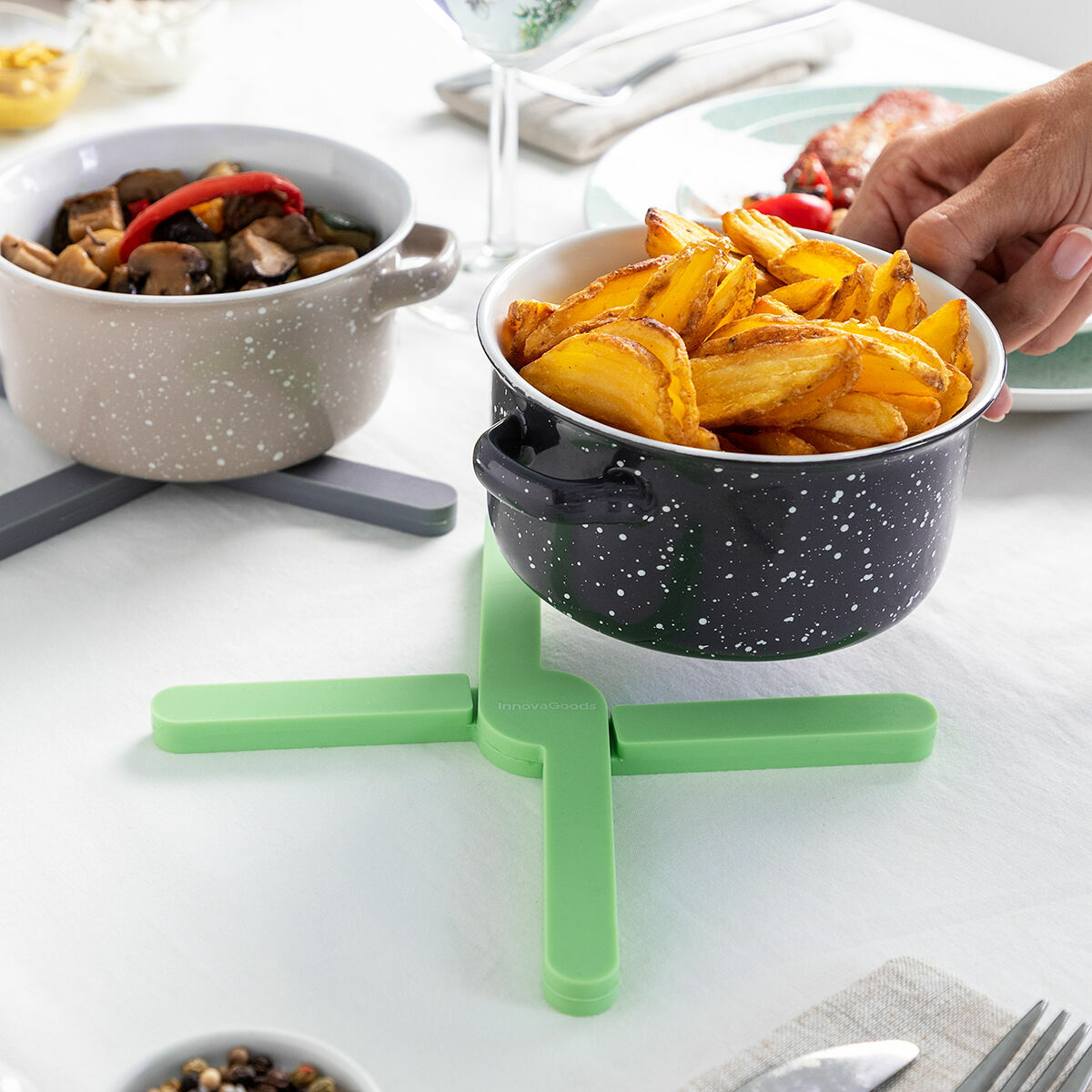 Einzelner faltbarer Silikon-Untersetzer Folvet InnovaGoods 2 Einheiten