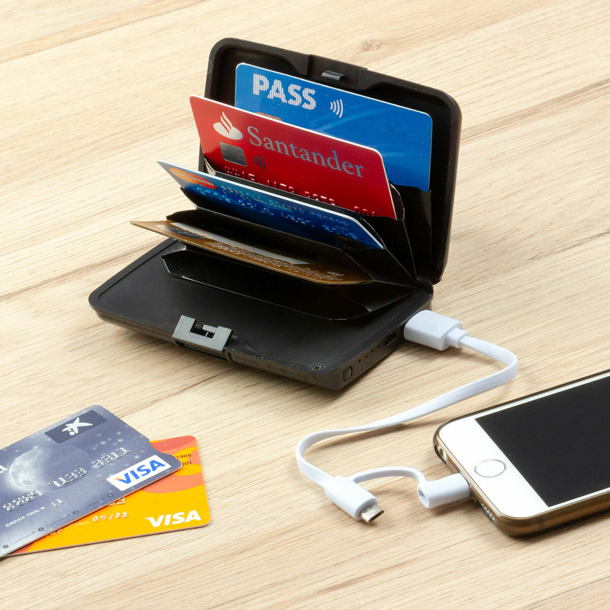 Geldbörse mit RFID-Schutz und Powerbank Sbanket InnovaGoods