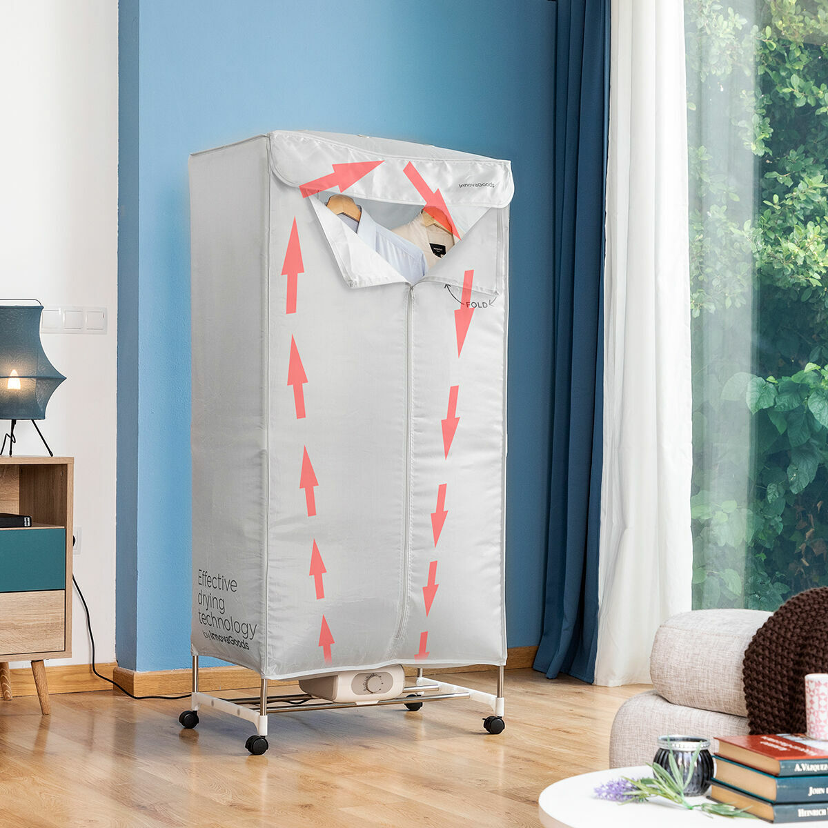 Tragbarer elektrischer Trockner mit 2 Ebenen Dupledry InnovaGoods 1200 W