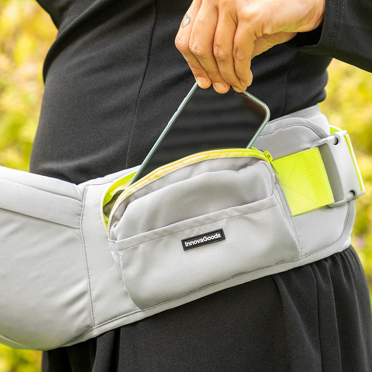 Entwicklungs-Taillengürtel-Babytrage mit Taschen Seccaby InnovaGoods