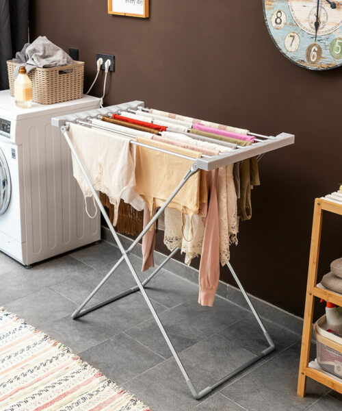 Zusammenklappbare elektrische Wäscheleine Dryak InnovaGoods 8 Stangen 120 W
