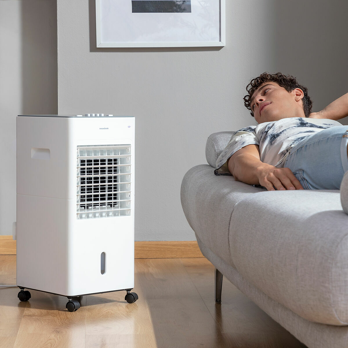 Tragbarer Multifunktions-Verdunstungsluftkühler Airvecove InnovaGoods 5 L 65 W