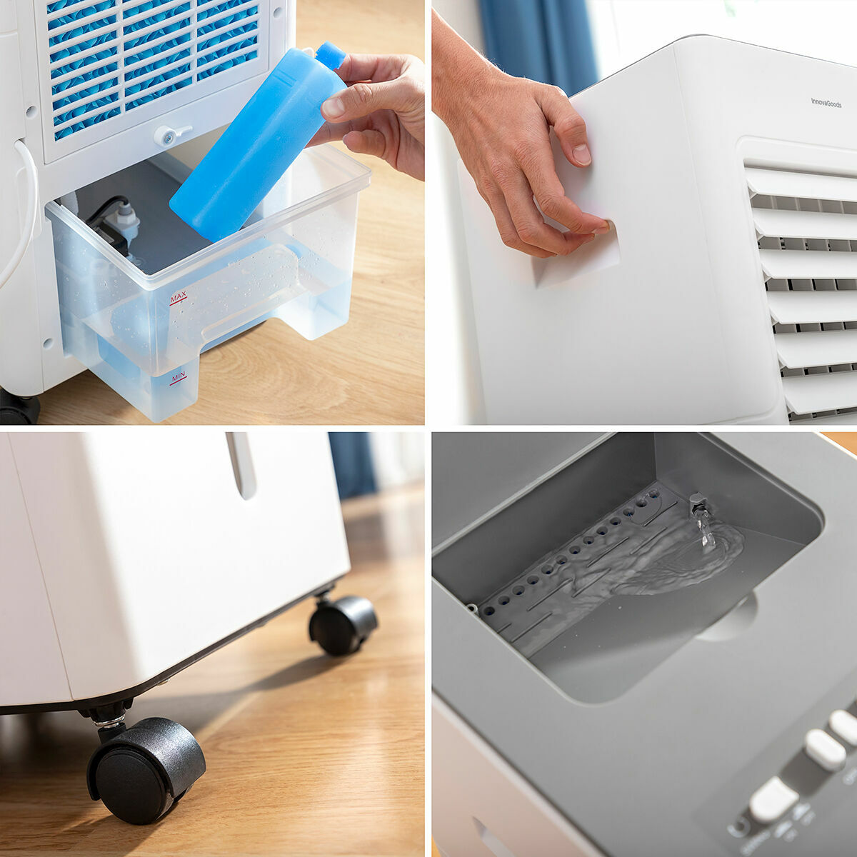 Tragbarer Multifunktions-Verdunstungsluftkühler Airvecove InnovaGoods 5 L 65 W