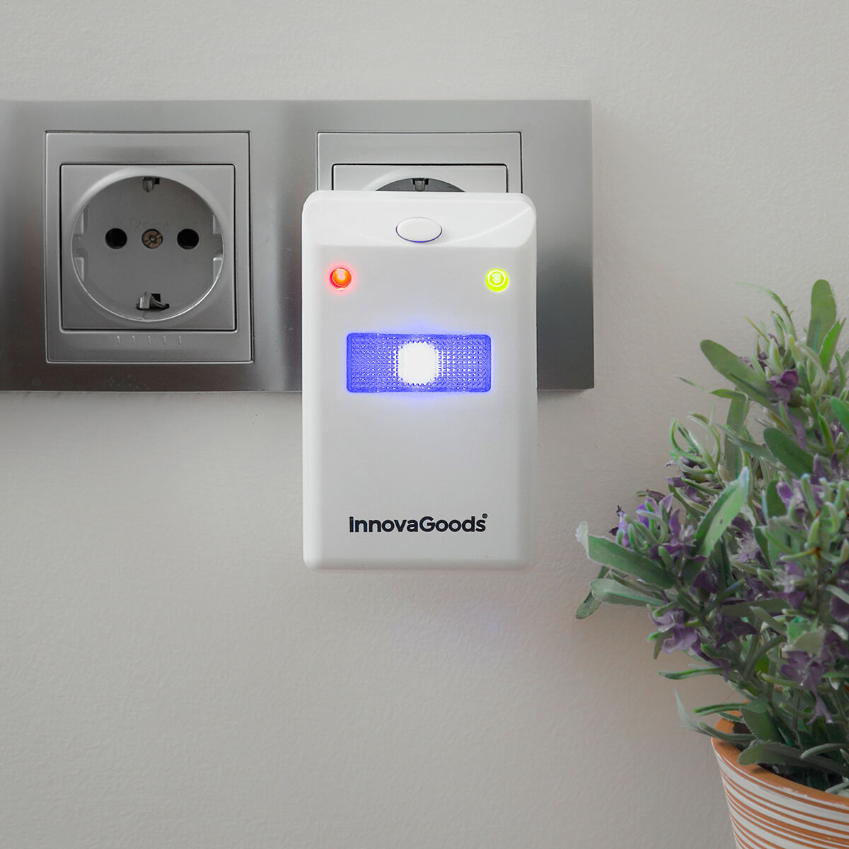 Ultraschall-Schädlingsvertreiber mit LED Killek Duo InnovaGoods 2 Einheiten