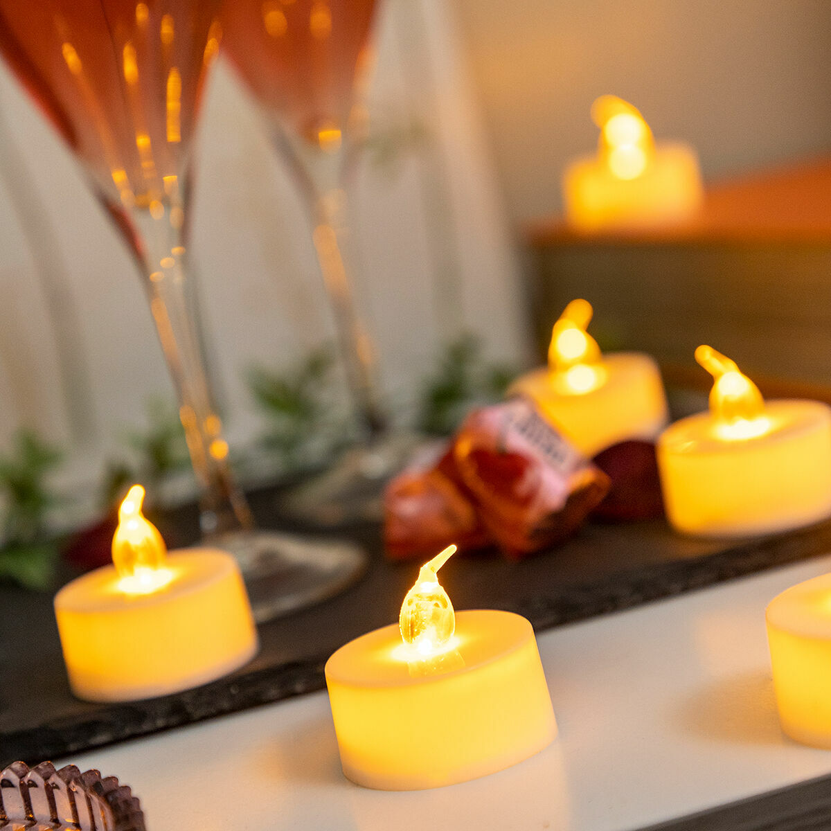 Set LED-Teelichter Romandle InnovaGoods 12 Einheiten