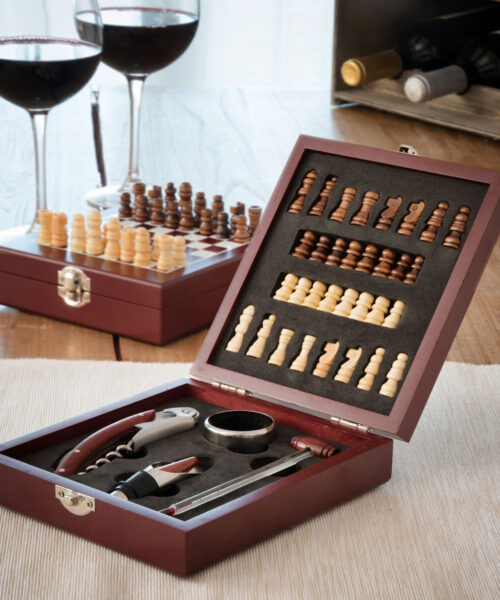 Schach-Weinset InnovaGoods 37-teilig