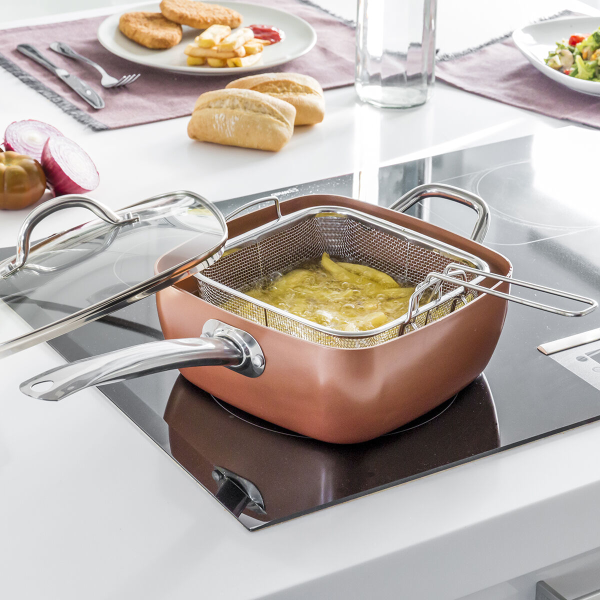 Allzweck-Kupferpfannenset 5 in 1 Coppans InnovaGoods 4-teilig