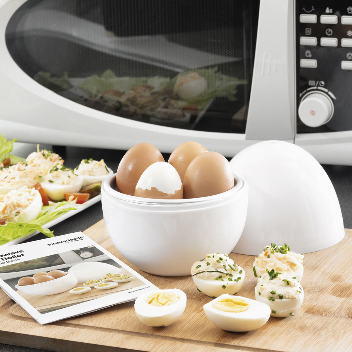 Mikrowellen-Eierkocher mit Rezeptheft Boilegg InnovaGoods