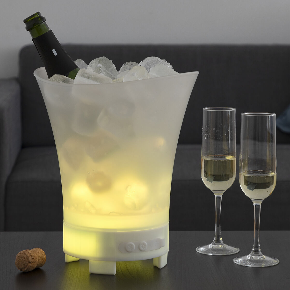 LED-Eimer mit wiederaufladbarem Lautsprecher Sonice InnovaGoods