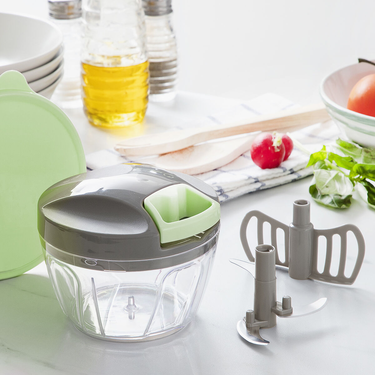 Manueller Mini-Zerkleinerer mit Zugschnur Spinop InnovaGoods
