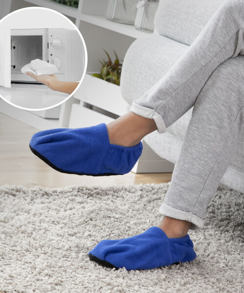 Mikrowellengeeignete beheizte Hausschuhe InnovaGoods Blau
