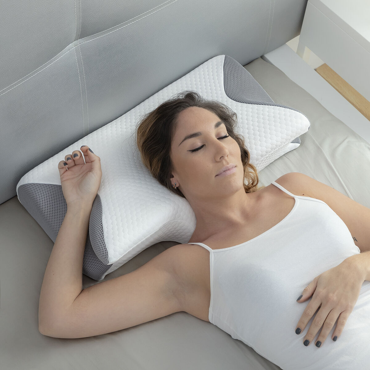 Viskoelastisches Nackenkissen mit ergonomischen Konturen Conforti InnovaGoods