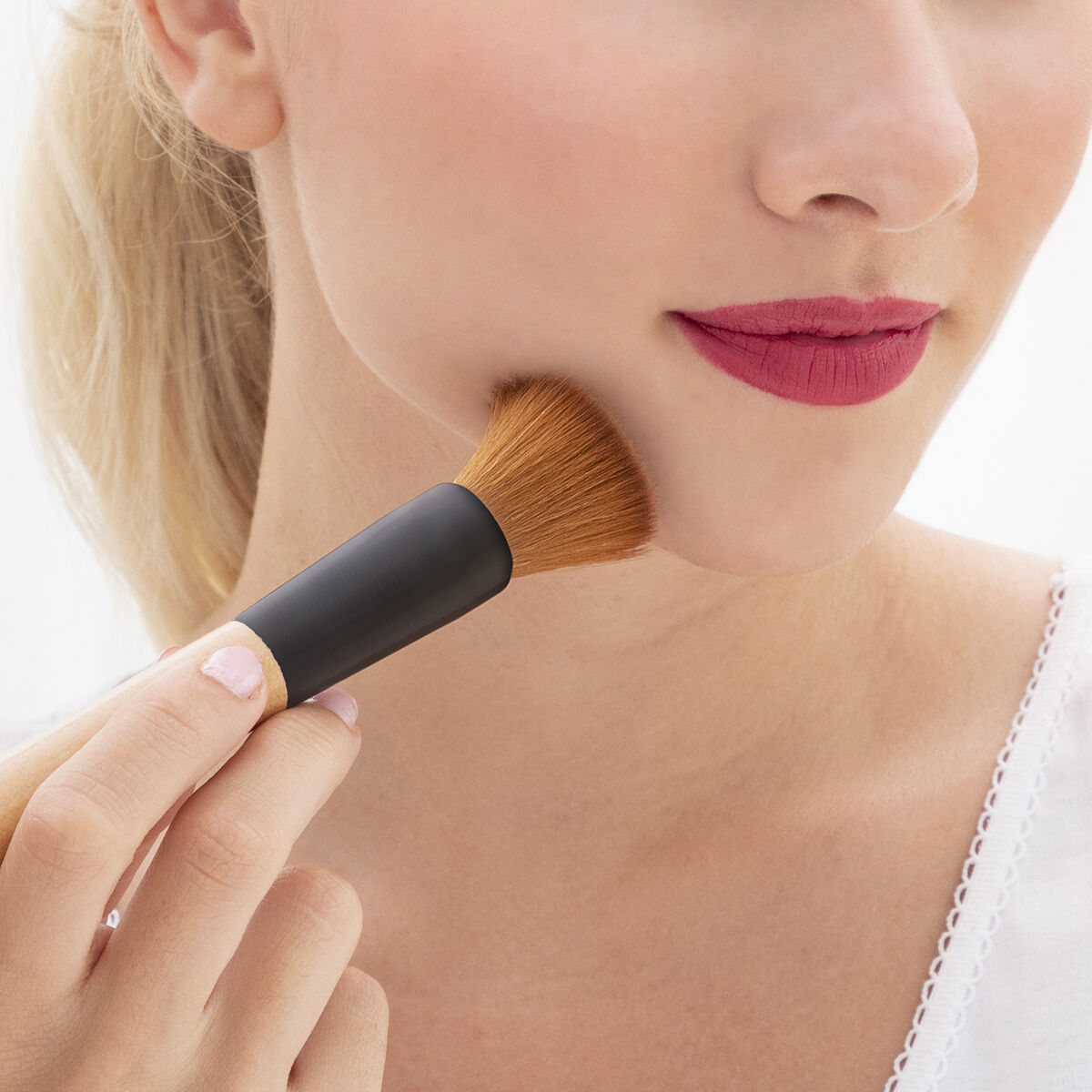 Set Make-up-Pinsel aus Holz mit Tragetasche Miset InnovaGoods 5 Einheiten