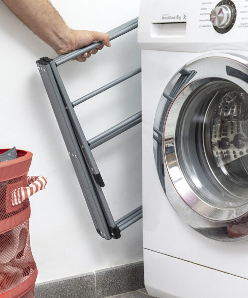 Zusammenklappbarer und ausziehbarer Metall-Wäschetrockner mit 3 Ebenen Cloxy InnovaGoods 11 Stangen