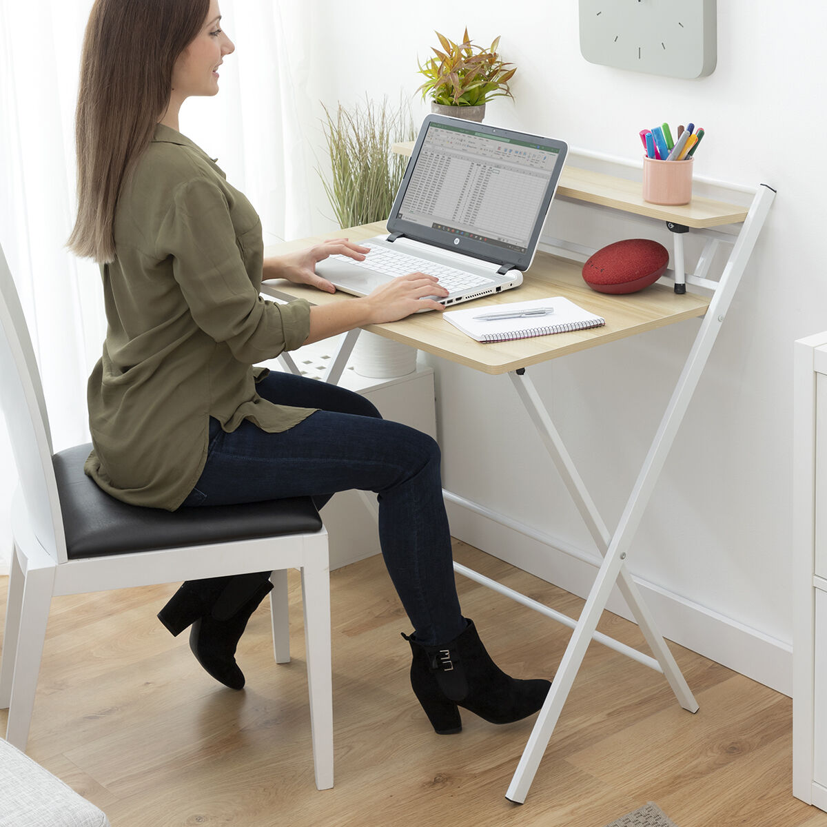 Klappbarer Schreibtisch mit Regal Tablezy InnovaGoods