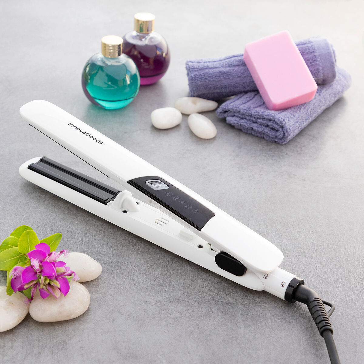 Keramik-Haareisen mit Dampf Stemio InnovaGoods 36 W