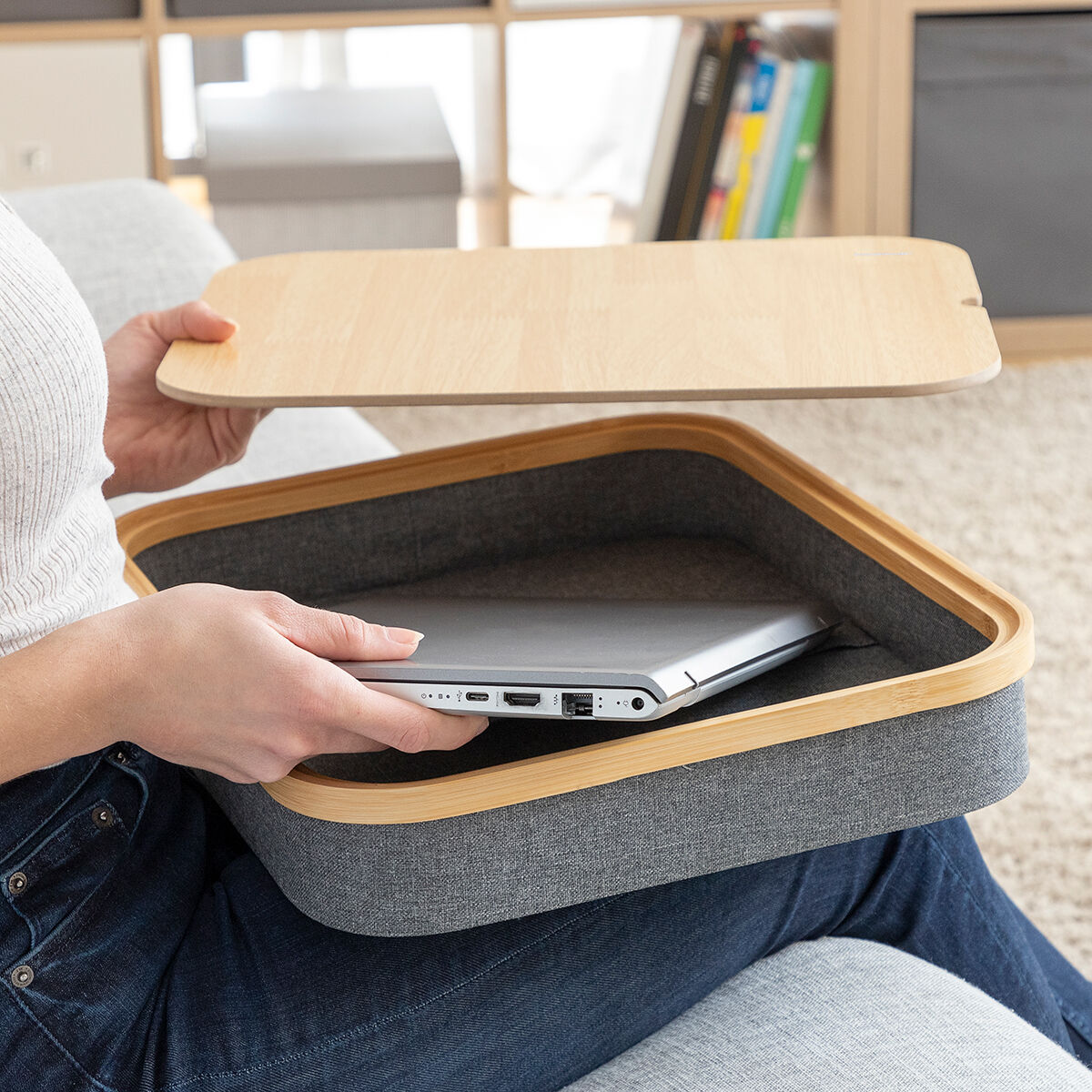 Tragbarer Laptop-Schreibtisch mit Ablagefach Large InnovaGoods