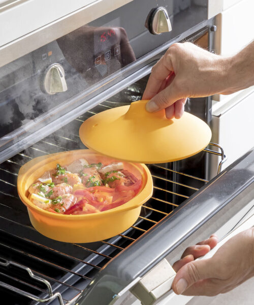 Multifunktions-Dampfgarer aus Silikon mit Rezepten Silicotte InnovaGoods